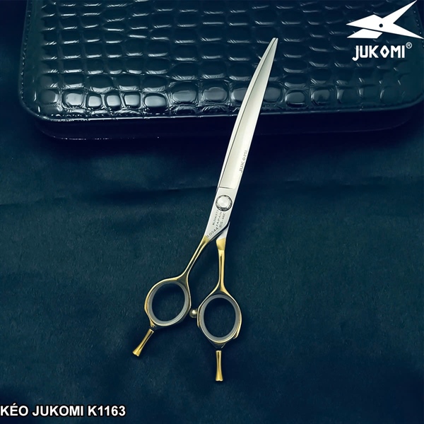 Kéo Cắt Cong Grooming Jukomi K116 tay trái 7.5inches