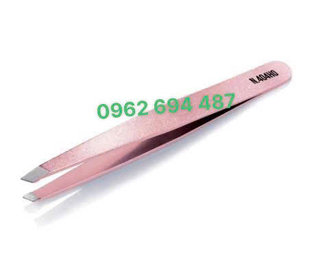 Kềm Nghĩa N.404 (màu) - Nhíp Nhổ Lông Mày Đầu Ngang 3 Màu Inox 
